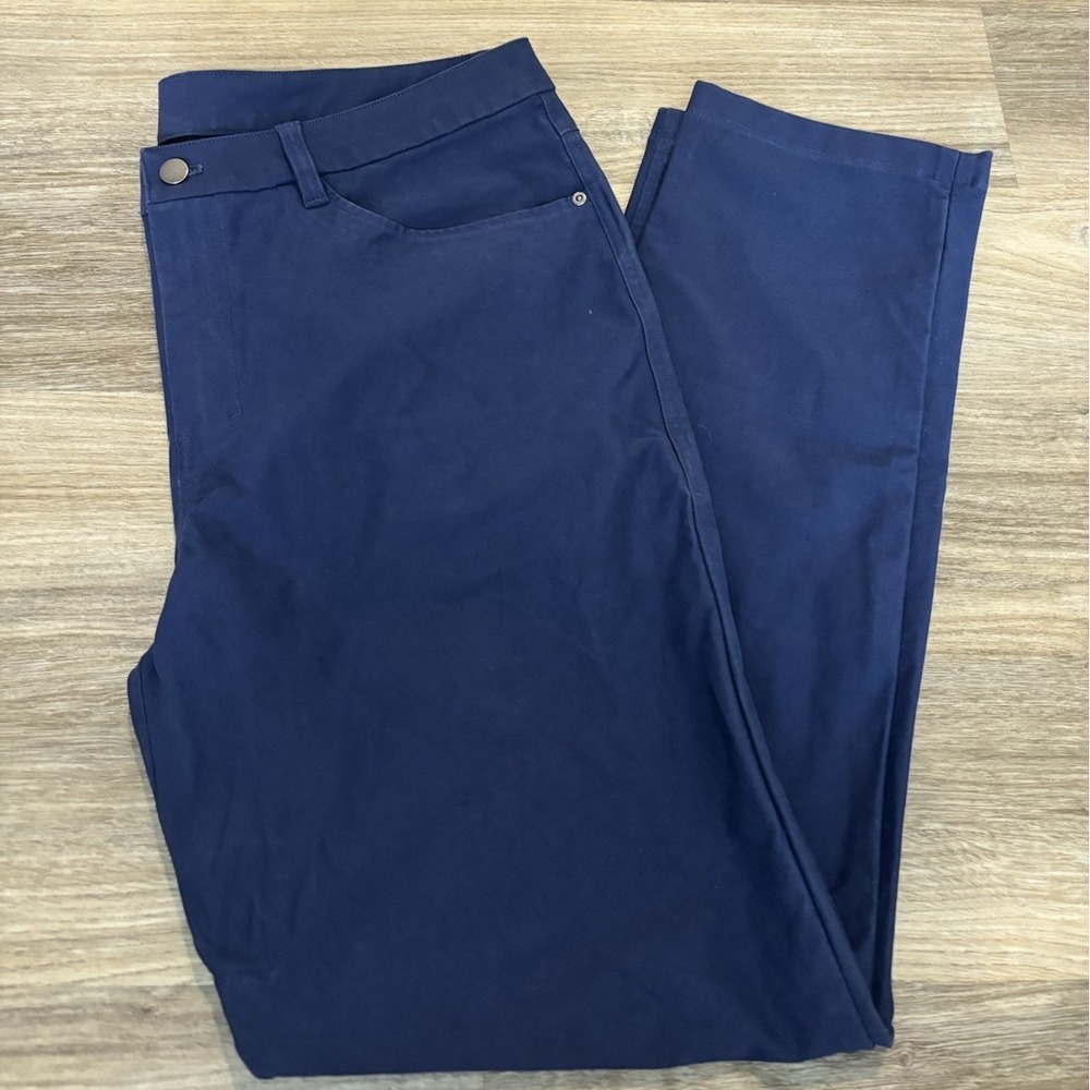 Lululemon Commission Pants Mens 36x32 Utility Blue Activewear Chino ABC
